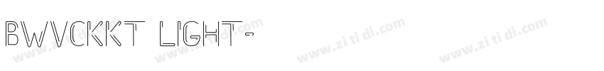 BWVCKKT Light字体转换